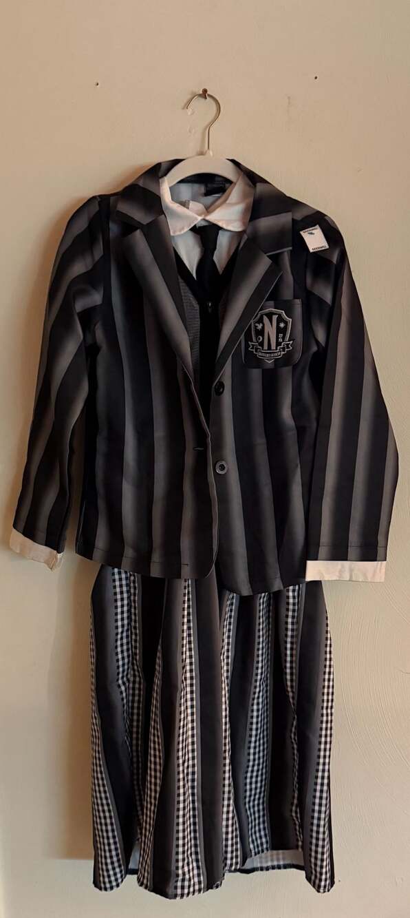 Wednesday Addams Nevermore Academy Adult Costume XL Uniform Blazer Skirt MGM